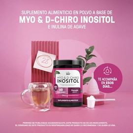 LIFE 360+ Myo y D-Chiro Inositol | Mezcla 40:1 | 60 porciones Platinum + Prebióticos 246.6 Gramos | Suplemento Alimenticio | Sin Sabor | Prebiotico