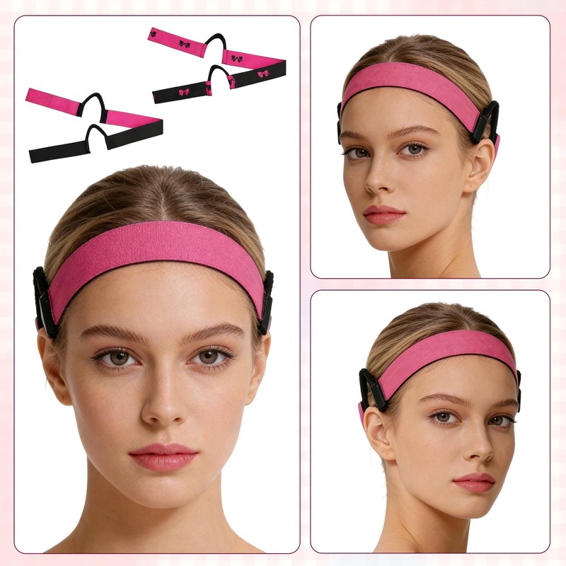 Wig Band with Ear Cut Outs, 2-Pack Wig Grip Band