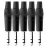 Pronomic Plug set 6.3 mm stereo jack 5 pieces -