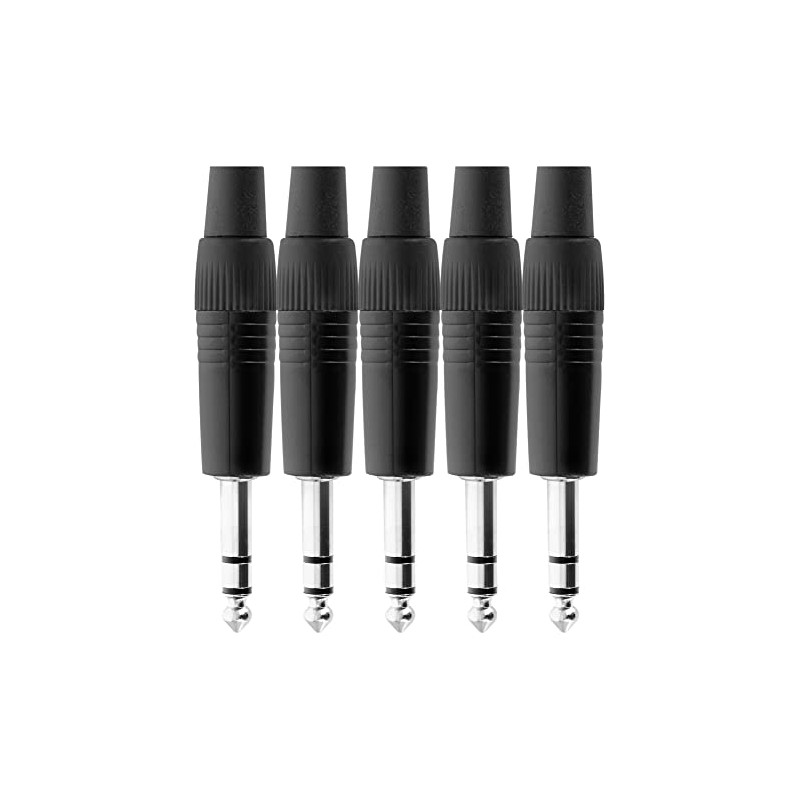Pronomic Plug set 6.3 mm stereo jack 5 pieces -