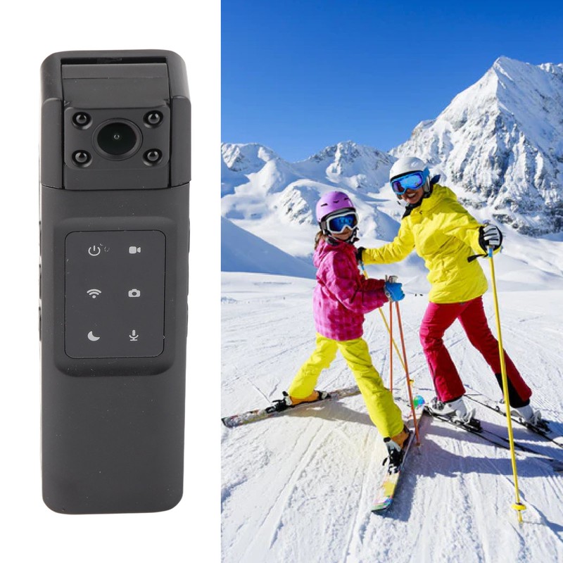 Body Mounted Camera with Back Clip 1080P Wifi Night Vision