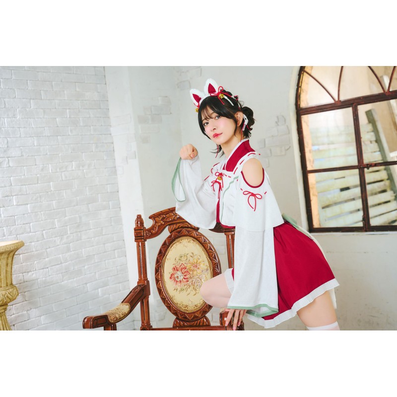 Clearstone Women's Halloween Maneki Maiden, Cosplay, White