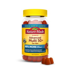 Nature Made Advanced Multivitamin Gummies 50 + for Him with Magnesium Citrate, Vitamin D3, Zinc and All 8 B Vitamins, Multivitamin for Men, 84 Gummies, 28 Day Supply