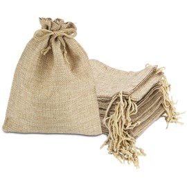 Hessian Bags 17x23cm Drawstring Bags 15pcs Resusable Jute Bags Small Advent Calendar Bags Filling Fabric Bags for Wedding Party Jewelry DIY Craft