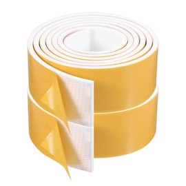 uxcell 2 Roll Foam Weather Stripping, 2" Wide X 1/4" Thick X 6.56 Ft Door Seal Strip Adhesive Foam Tape White Insulation Strip for Door Window