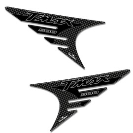 Resin Bike Motorcycle 3D Stickers Compatible with Yamaha Tmax 500 2008 2011. Headlight Eyelids Scooter Protection from Bumps and Scratches. Pair of Resin Stickers Carbon Fiber Effect - Gadget Moto