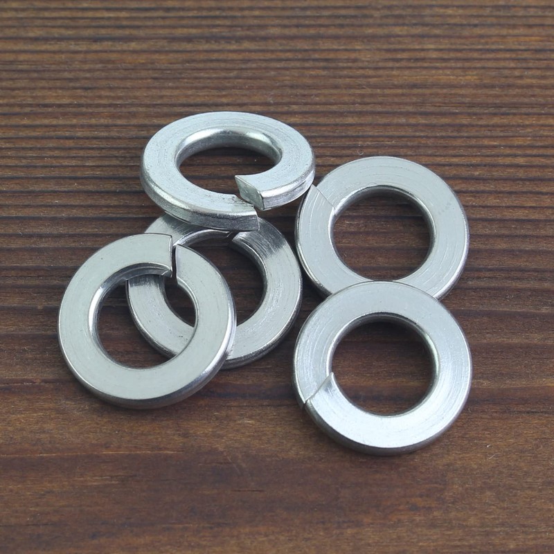 HELIFOUNER 100 Pieces 8# Stainless Steel Split Lock Washers, Spring