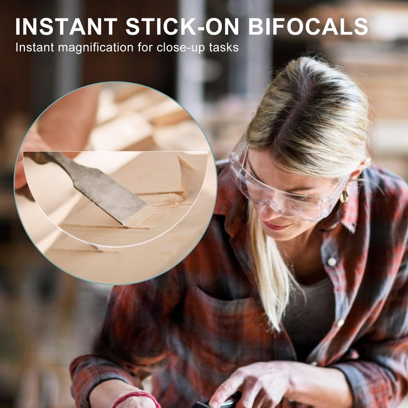 OuShiun Stick-on Readers, Bifocal Reading Lenses for Sunglasses & Goggles,