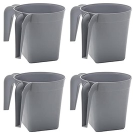 YBM Home Square Plastic Wash Cup, long-lasting, for Ritual hand washing, 1332Grey-4