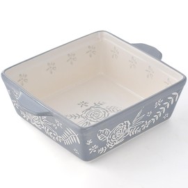 Wisenvoy Baking Dish 8x8 Baking Pan Brownie Pan Casserole Dish Hand-Painted Casserole Dishes For Oven Lasagna Pan