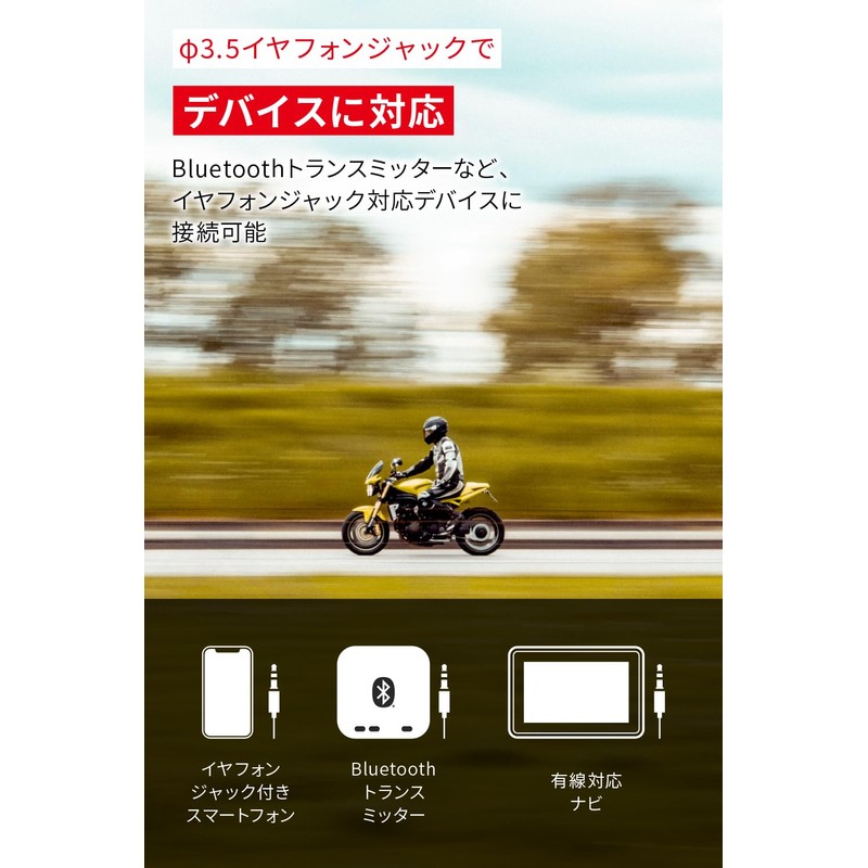 Daytona 25030 Motorcycle Earphones, 3.5 mm Stereo Jack, Smartphone Compatible,