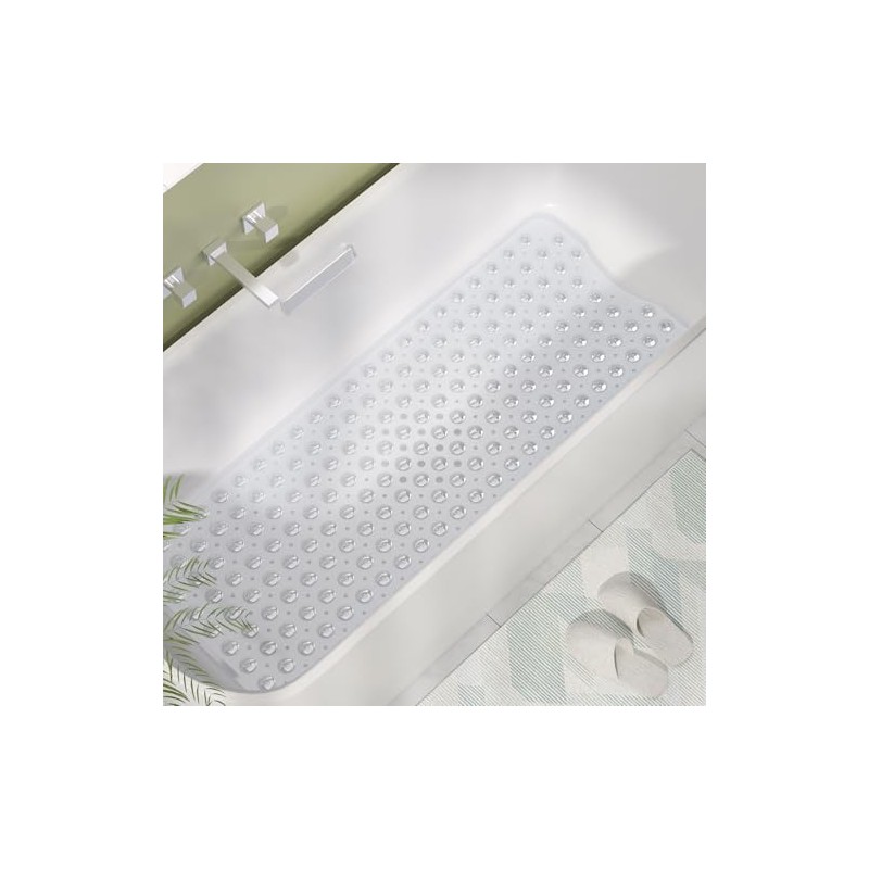 AmazerBath Non-Slip Shower Mat with Suction Cups & Drain Holes
