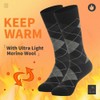 BISOUSOX Merino Wool Socks for Men, Smart Wool Socks Mens