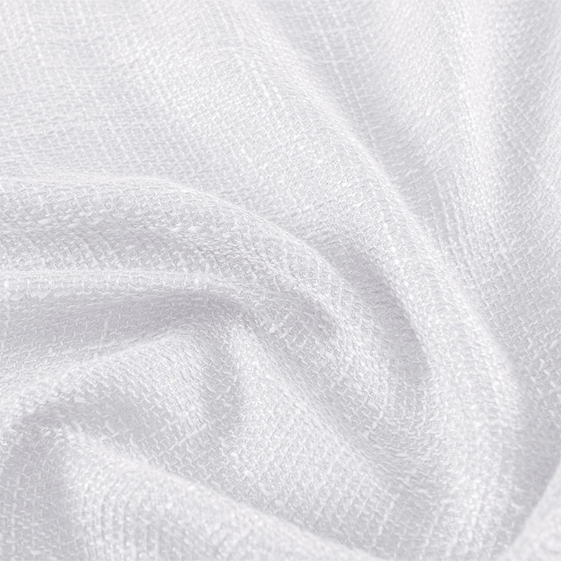 Valea Home Soft Burlap Look Swag Curtains Rustic Natural Rod