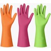 AinuScinsYoe Reusable Cleaning Rubber Gloves - Non-Slip, Waterproof 3 Pairs