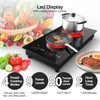 POTFYA Double Electric Cooktop,110V 2100W Electric Stove Top, 9 Power