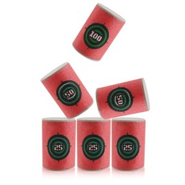 WALWAL 6Pcs Soft Bullet Target, Bullet Dart Target - Foam Shooting Game, Compatible for NERF N-Strike Blasters Guns(Red)