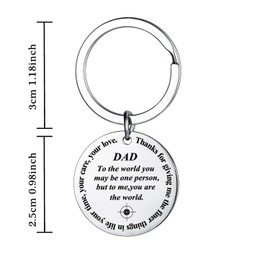 Ghloyza Father Keyring Dad Keyring Gifts from Daughter Father's Day Gifts Presents for Daddy Keyring Thank You Dad Keyring Happy Birthday Dad Keyring Gift Dad Presents Christmas Birthday Gifts