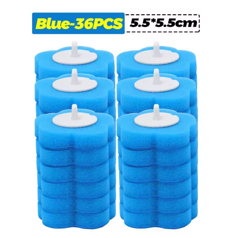 Disposable Toilet Brush Replacement Heads for Bathroom Cleaning – Foam