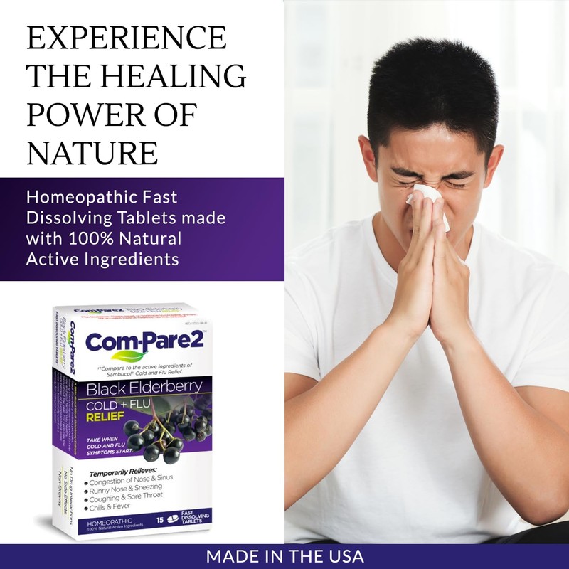 Com-Pare2 Black Elderberry Cold + Flu Relief