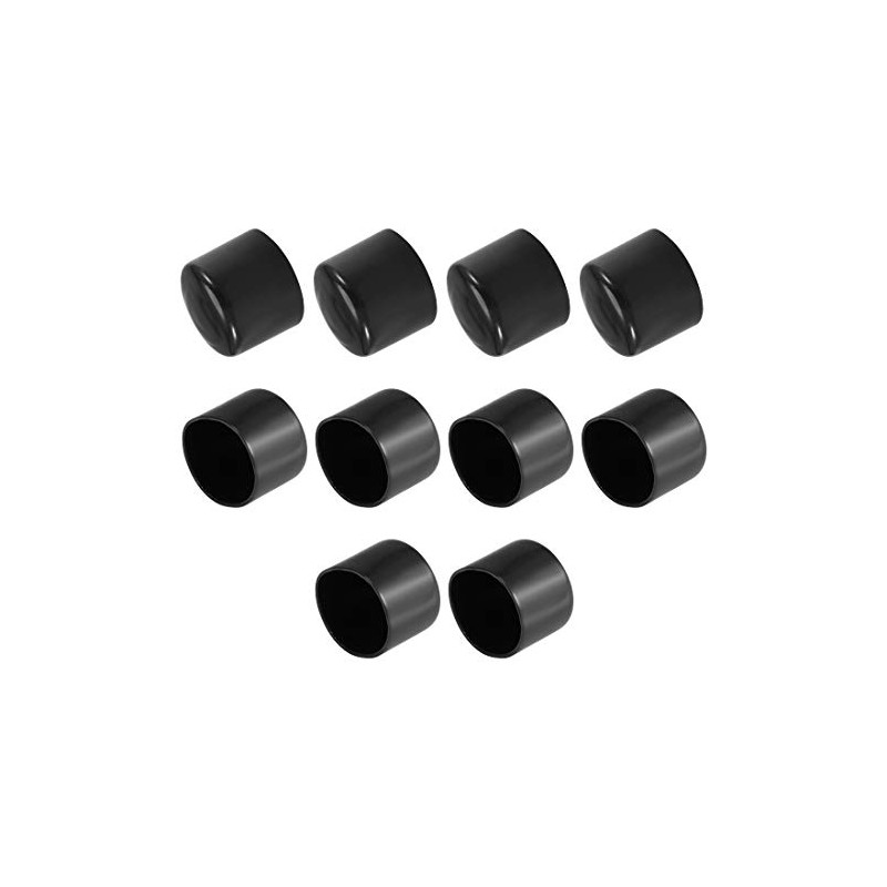sourcing map 10pcs Rubber End Caps 40mm ID Vinyl Vinyl