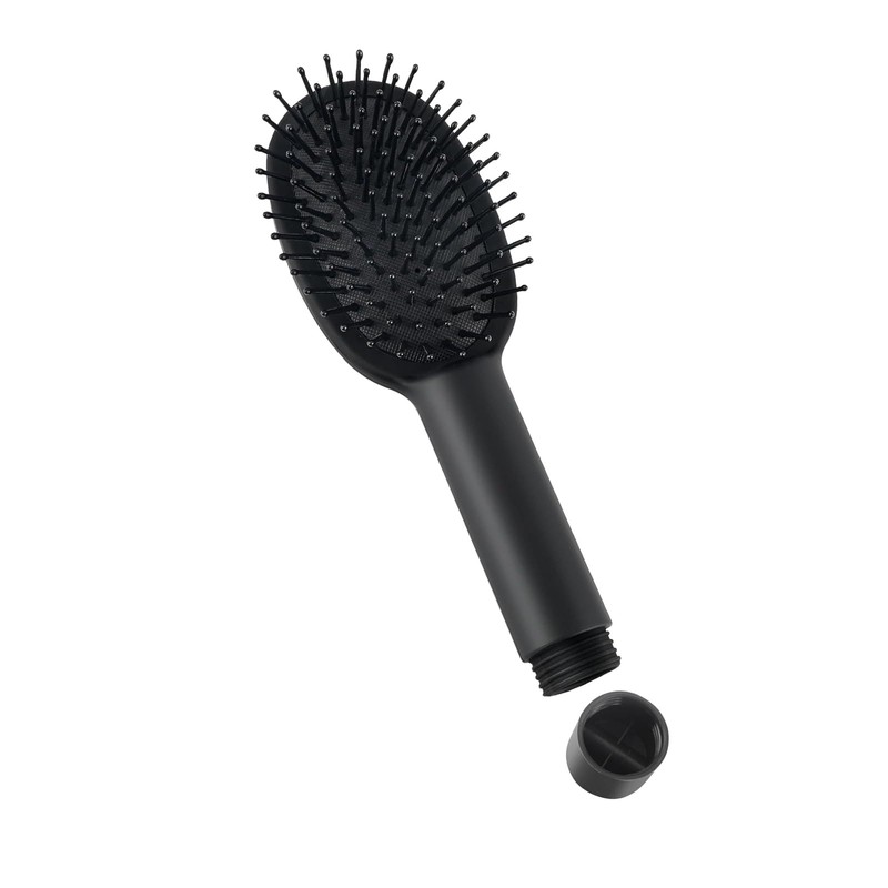 Stash Can Hairbrush Flask, Black Secret Compartment Hairbrush, Beach Safe