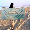 Gnmduw Christian Coastal Beach Towel, Teal Isaiah 43 2 Sand