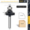 4PCS Roundover Router Bit Set, 1/4 inch Shank，Corner Rounding Edge