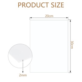 Pack of 6 Acrylic Sheets Transparent A4.2 mm Acrylic Glass, Can Be Cut to Size for Photo Frames, Signs, Acrylic Discs Round, Painting, DIY Table Numbers (Transparent)