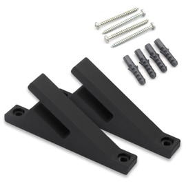 Luminick Wall Mount for Skateboard, Longboard, Sturdy Design Including Mounting Material, Black, Set of 2