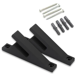 Luminick Wall Mount for Skateboard, Longboard, Sturdy Design Including Mounting Material, Black, Set of 2