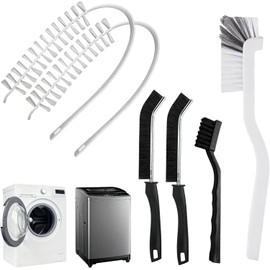Juego de 6 Cepillo para Polvo de Grietas, Cepillos de Limpieza para Lavadora y baño, Cepillos de Limpieza para el hogar, Adecuado para baños, Lavabos, Ventanas,Lavadora, Paredes y Huecos