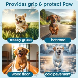 Dog Paw Portector, Anti-Slip for Senior Dogs, Toe Grips for Prevent Slipping On Hardwood Floors, Stronger Self-Adhesive Protector for Hot Pavement, Strong Traction Control Paw Stickers 5Sets20Pcs (M)