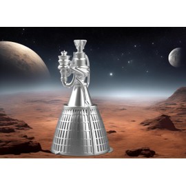 BiKiBao Spacex Starship Engine Model Falon 9 Rocket Engine Metal Static Model Display Toy Space Gift for Spacer 7in Metal Component Raptor Engine