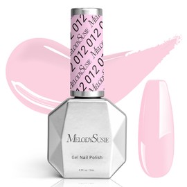 MelodySusie 15ML Gel Nail Polish,Milky Pink Macaron Color Nails Soak Off UV LED Creamy Pink Gel Polish Gift for Women Nail Art Manicure Salon DIY Nail Design Decoration at Home-012