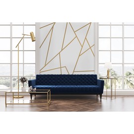 Murwall Gold Wall Decal Peel and Stick | Geometric Line Wall Sticker | Metallic Line Wall Decals