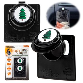 Trash Snap Reusable Bag Holders for Trash & Recycling | Eco-Friendly, Adhesive Clip System for Car, RV, Home, Travel, Boat | Recycled Plastic Tree Hugger - 2 Pack
