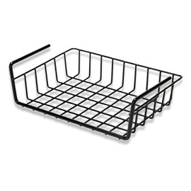 SnapSafe Hanging Shelf Document Basket, 76012 - Coated Wire Basket Maximizes Storage for Documents, Gun Accessories, & Ammo - Easy Access Under Shelf Storage for Gun Safes - Holds Up to 40 Pounds