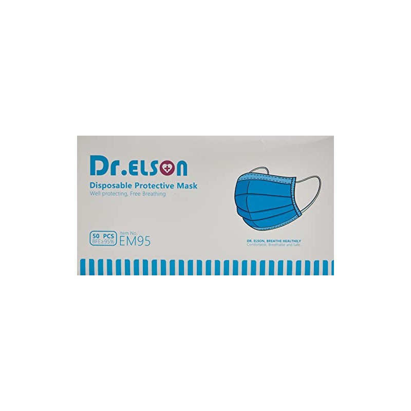 Dr. Elson Disposable Protective Face Mask Box- 50 pcs