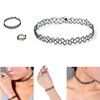 Trimming Shop Women's Choker Necklace Black Tattoo Choker Stretchable Retro