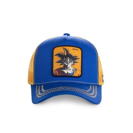 Capslab Son Goku Trucker Cap Dragon Ball Z, Blue/yellow