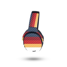 MightySkins Carbon Fiber Skin Compatible with Skullcandy Crusher ANC 2 - Vintage Lines | Protective, Durable Textured Carbon Fiber Finish | Easy to Apply