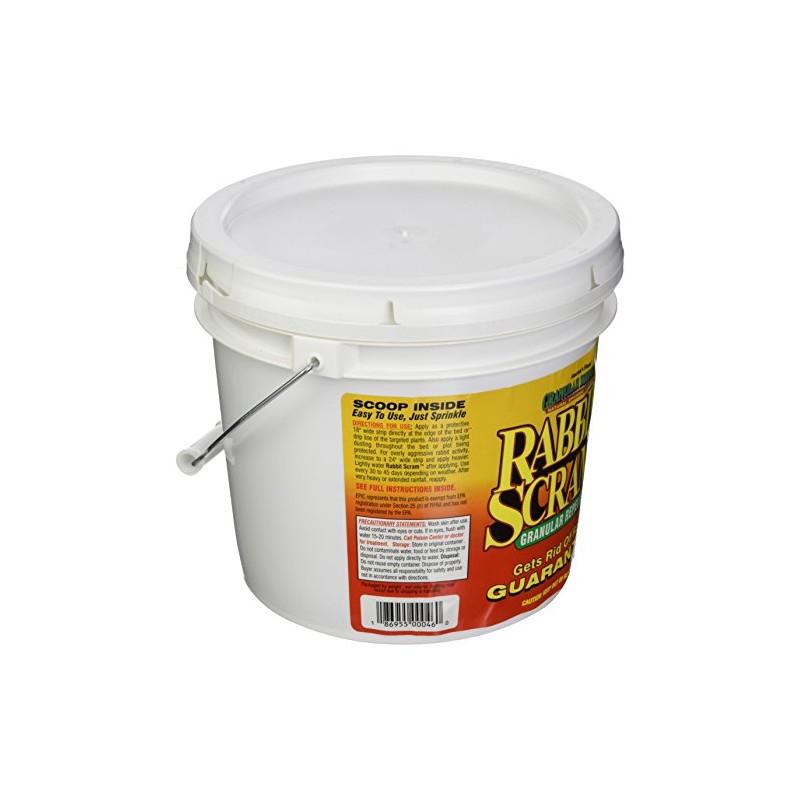 Enviro Pro 11006 Rabbit Scram Repellent Granular White Pail, 5.75