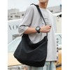 ARIALK Tote Bag, Canvas Shoulder Bag, Large Capacity, Overnight Travel,