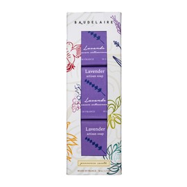 Baudelaire Lavender Artisan Travel Soap, 1.7-ounce (3 Pack), For Everyday Use, Bathroom Use, Skin Care, Made in France