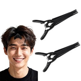 Orelisse Hair Volume Pincher, Black, Set of 2, Bangs Rising Clip, Root Rising Clip, Heat Resistant, Anti-Slip, Center Dividing, For Men and Women, Increase Bangs