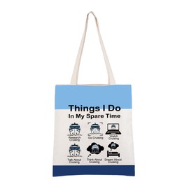 AKTAP Cruise Lover Gifts Things I Do Cruising Ship Tote Bag Girls Weekend Totes Cruise Vacation Gift Bachelorette Party Gift (Cruise Tote)