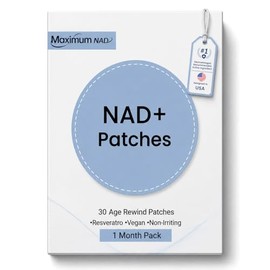Parches NAD+ para mujeres y hombres con nicotinamida y resveratrol - 30 parches, fórmula premium de liberación prolongada de 8 horas, vegana