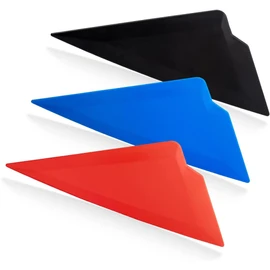 YAZZT 3 Hardness Triangle Squeegee Window Tint Kit, Flexible Micro Squeegee Tight Spaces Wrap Tucking Tool for Vinyl Wrapping Curves Slot Tint Tool Corner Squeegee Card Scraper Vinyl Wrap Tools Kit