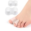 2Pcs zehentrenner,Gel-Zehenspreizer,Silikon Zehen Abstandhalter für überlappende Zehen